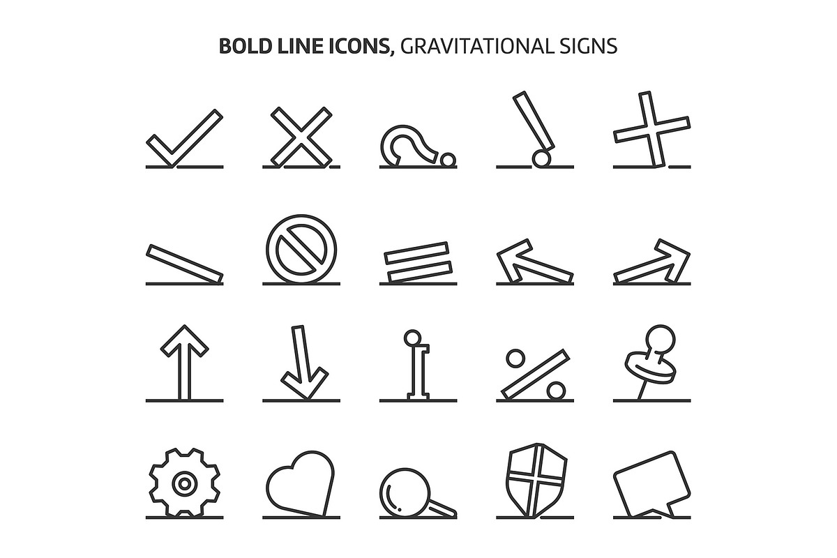Bold Line Icons, an Outline Icon by Howcolour (Photo 35 of 151)