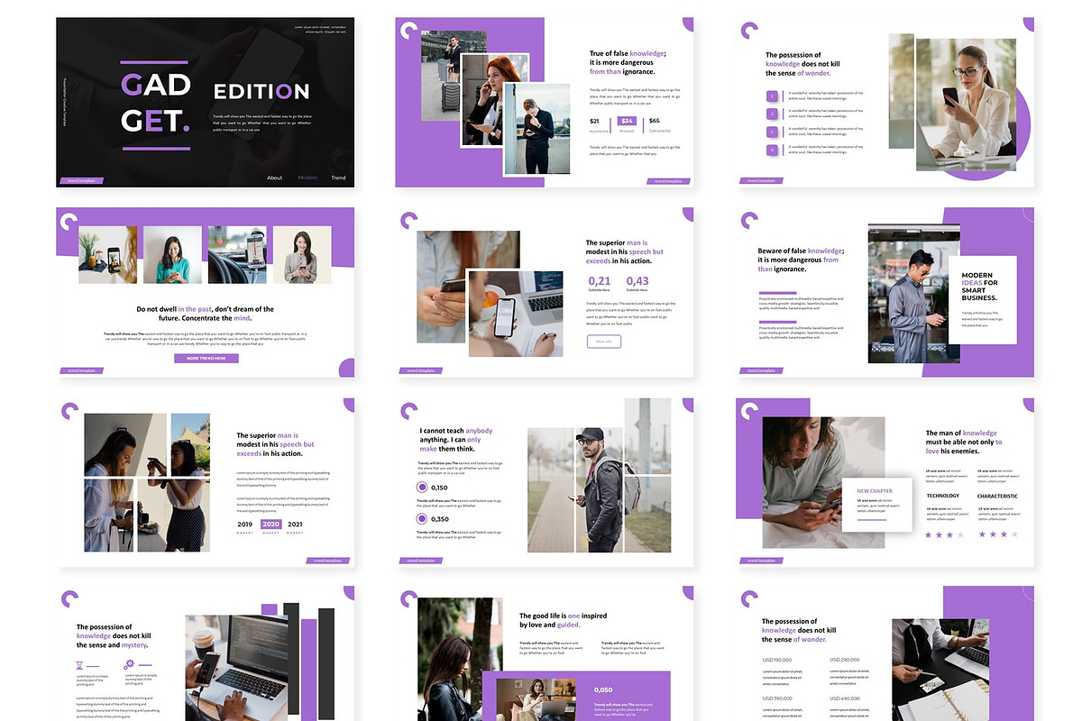 Gadget - Keynote Template, a Presentation Template by AQR Studio