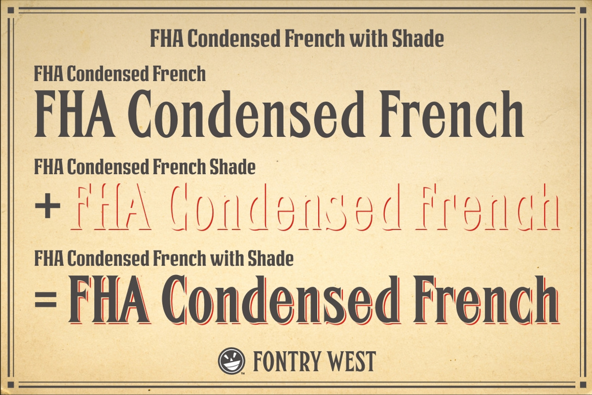 FHA Condensed French: A Vintage Font preview 4
