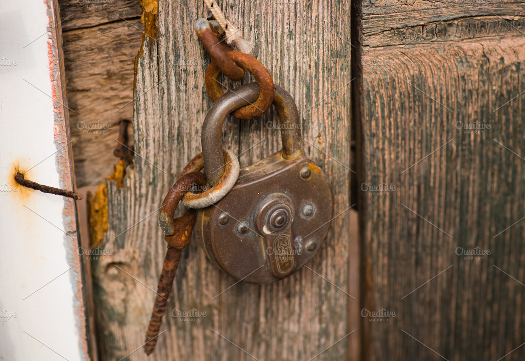 Old Door And Old Lock