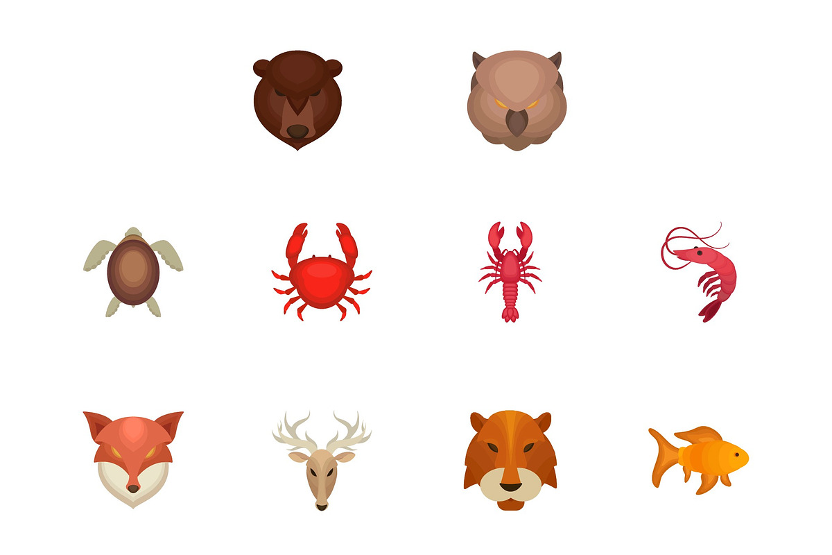 Paper Art Animal Illustration Set, an Animal Illustration by studiogstock (Photo 1 of 3)
