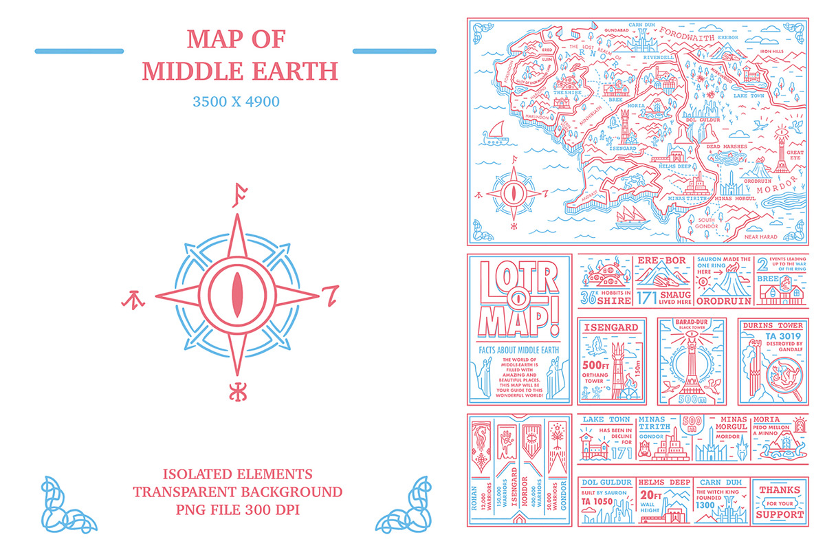 Middle Earth Map, an Object Illustration by Great Glebsby (Photo 2 of 8)