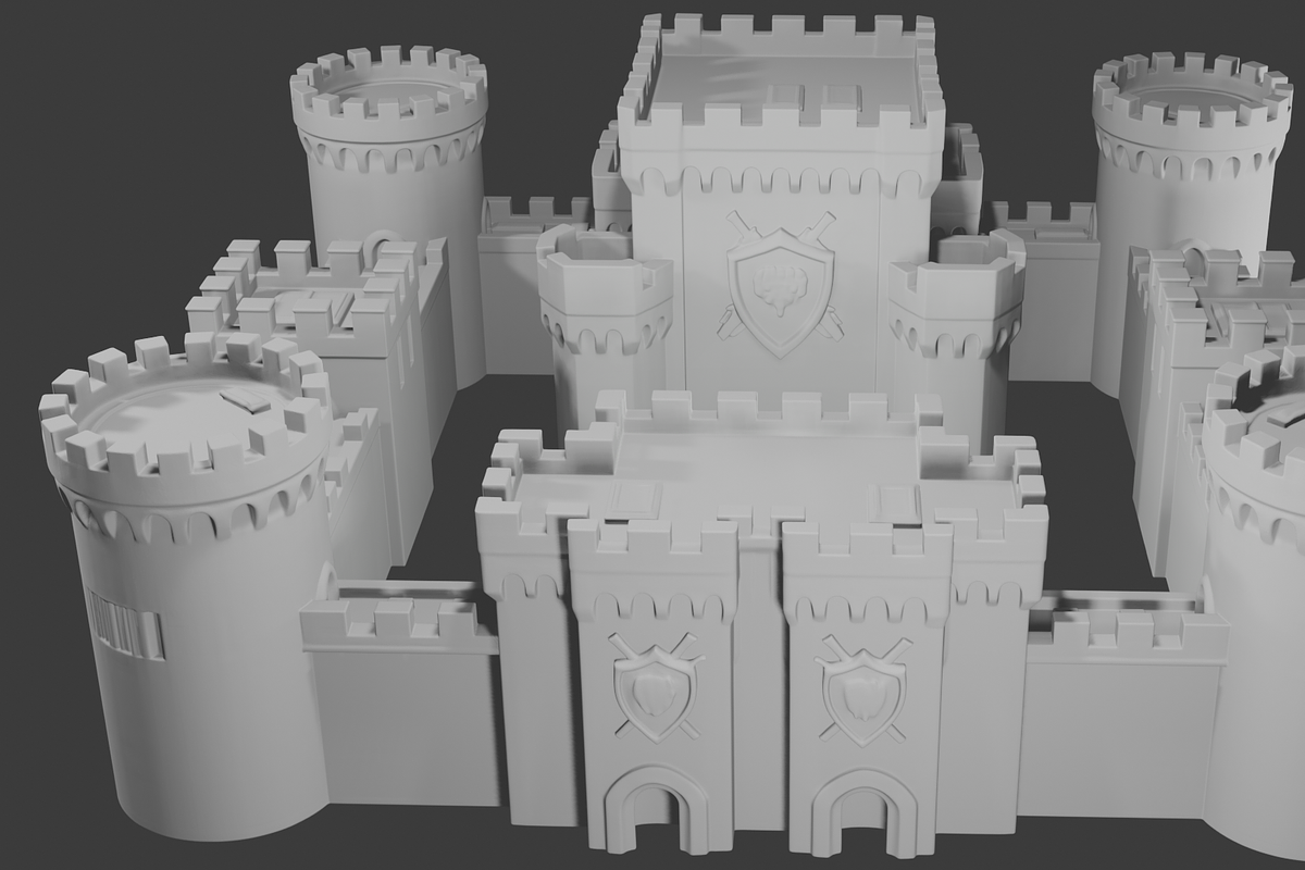 Medieval Stone Fortress Castle, an Architecture 3D Model by Temer (Photo 5 of 5)