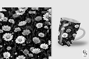 Black & White Daisy Wildflower Paper, a Pattern Graphic by Creative Store (Thumbnail 2 of 4)