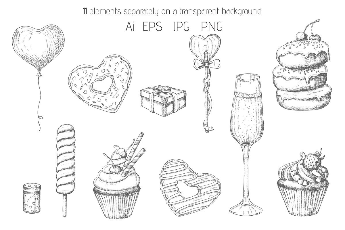Valentines Day Set., an Object Graphic by Tabiti (Photo 2 of 4)