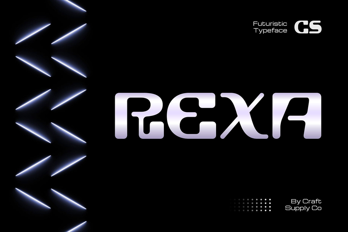 CS Rexa – Futuristic Font, a Sans Serif Font by Craft Supply Co. (Photo 1 of 8)