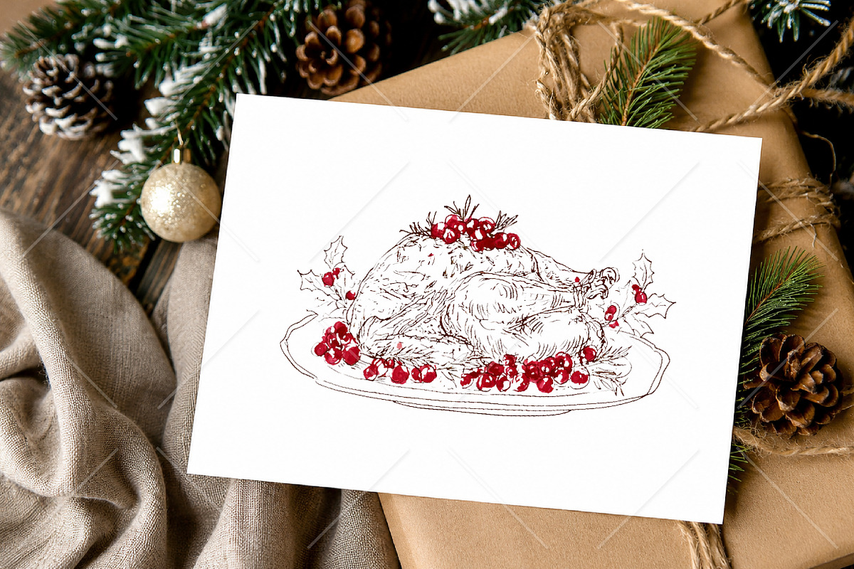 Watercolor Cozy Christmas Clipart, a Seasonal Illustration by Canvas Craft (Photo 10 of 10)