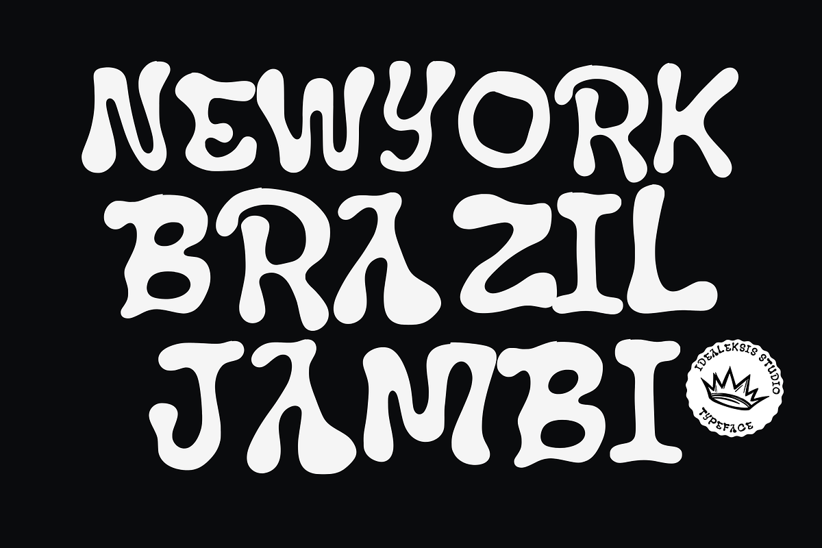 Bowe Glued - Liquid Display Typeface, a Handwritten Font by Ideal Eksis (Photo 3 of 8)
