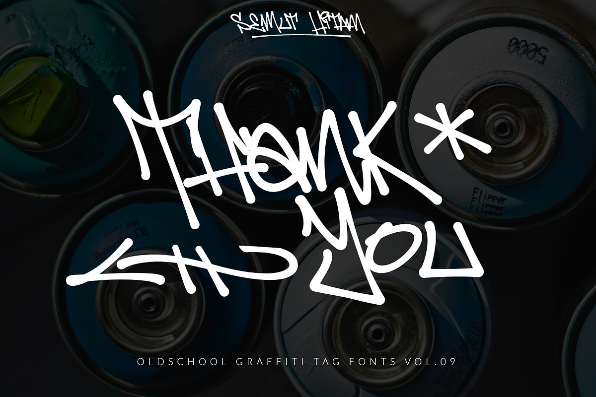 45 Bombing – Street Graffiti Font, a Blackletter Font by SemutHitam Creative (Photo 9 of 9)