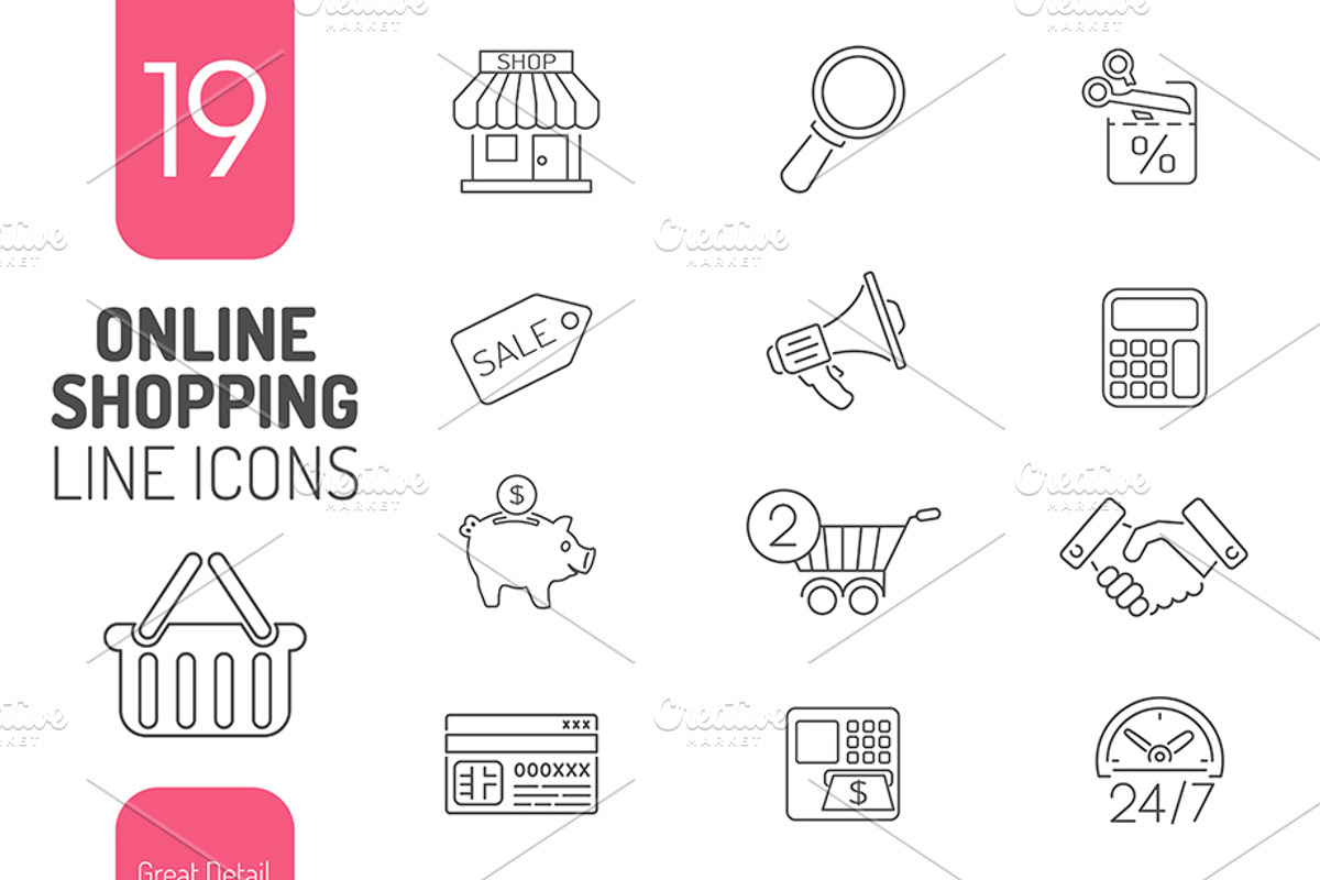 Online Shopping Icons and Process, a Finance Illustration by TAlex (Photo 4 of 7)