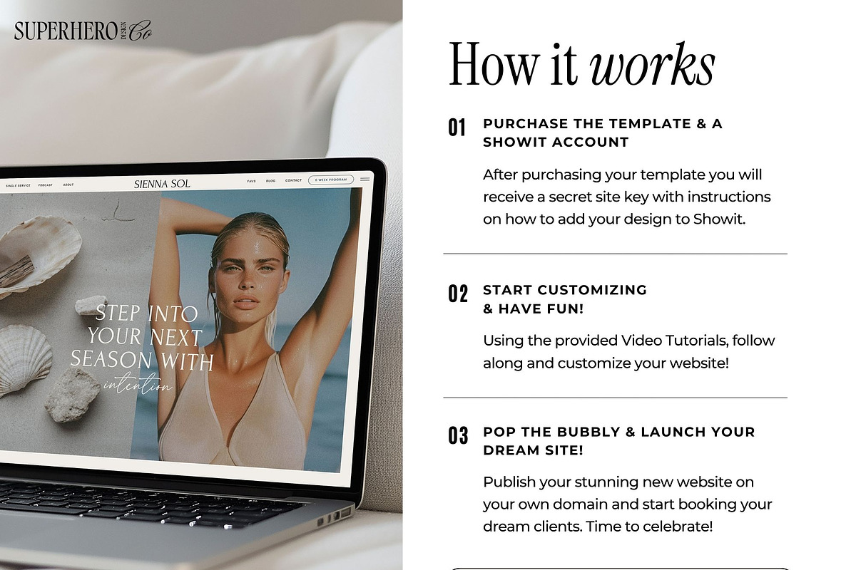 Wellness Coach Showit template, a Websites & App Template by Superhero Design Co. (Photo 4 of 6)