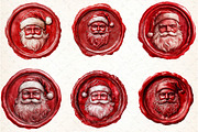 Seal Wax Christmas Santa Stamp, an Illustration by DreamCafeArt (Thumbnail 4 of 4)