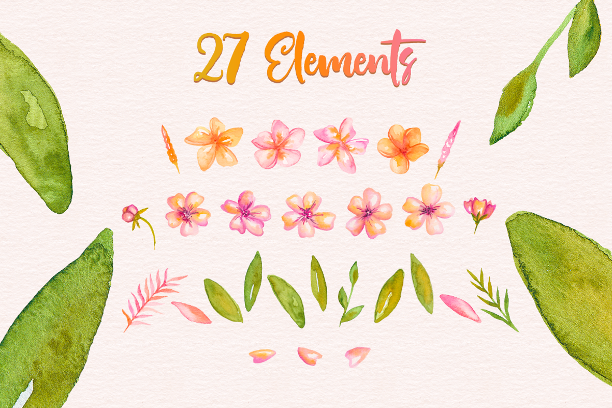 Tropical Floral Watercolor, an Illustration by By Kerri Ann (Photo 2 of 9)