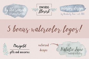 Creme Brulee Font Duo And Logo Kit