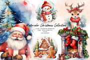 Watercolor Christmas Collection, a Seasonal Illustration by Line Store (Thumbnail 1 of 9)