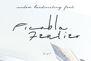 Picablo Fentier - Handwritten font, a Handwritten Font by Gittype (Thumbnail 1 of 8)
