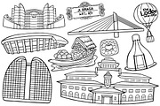 Bandung City Doodle Vector Pack, an Object Graphic by MEDZ (Thumbnail 3 of 4)