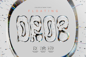 Floating Drop - Color Bitmap Font, a Symbol Font by Gleb Guralnyk