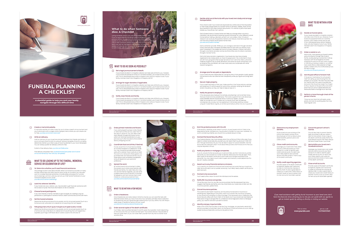 Funeral Planning Checklist, a Brochure Template by Rongbaaz (Photo 3 of 4)