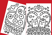 Happy Valentine's Day Coloring Sheet, a Decorative Illustration by Sourcedigi (Thumbnail 3 of 3)