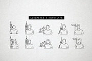 60 Travel Icons - Traveler Avatars, an Outline Icon by Hatch Design Workshop (Thumbnail 7 of 10)