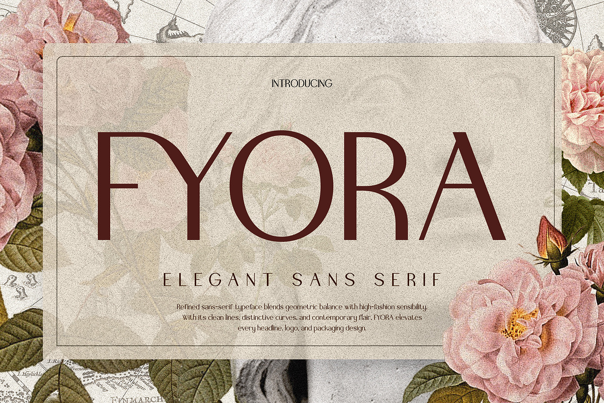 Fyora Elegant Sans Serif Font, a Font by Vadovastd (Photo 1 of 8)