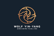 WOLF YIN-YANG MONOLINE LOGO, a Branding & Logo Template by artism_design (Thumbnail 2 of 2)