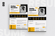 Professional Modern Resume CV, a Resume Template by dokudokunomi (Thumbnail 1 of 4)