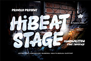 Hibeat Stage a Handwritten Font, a Handwritten Font by Rasiorise Studio (Thumbnail 1 of 12)