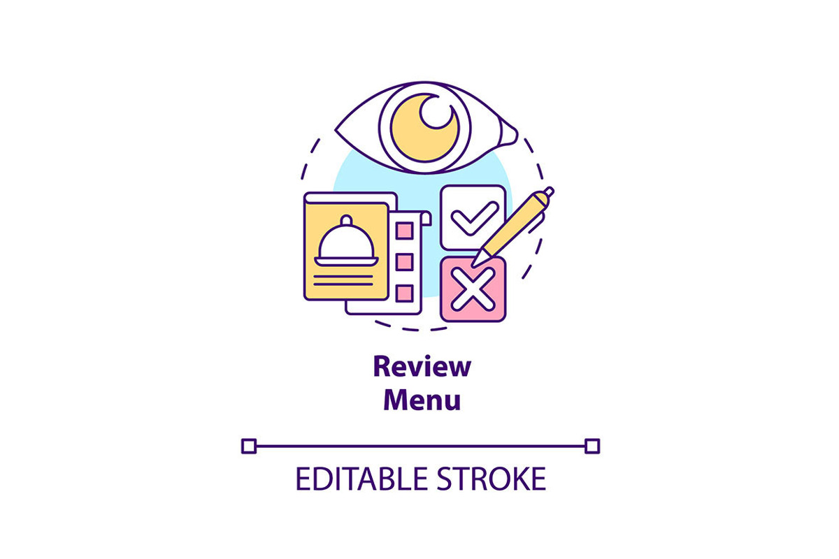 Review menu concept icon, an Icon by IMG Visuals