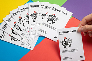 Vertical Business Card Mockup, a Product Mockup by Designer Dude