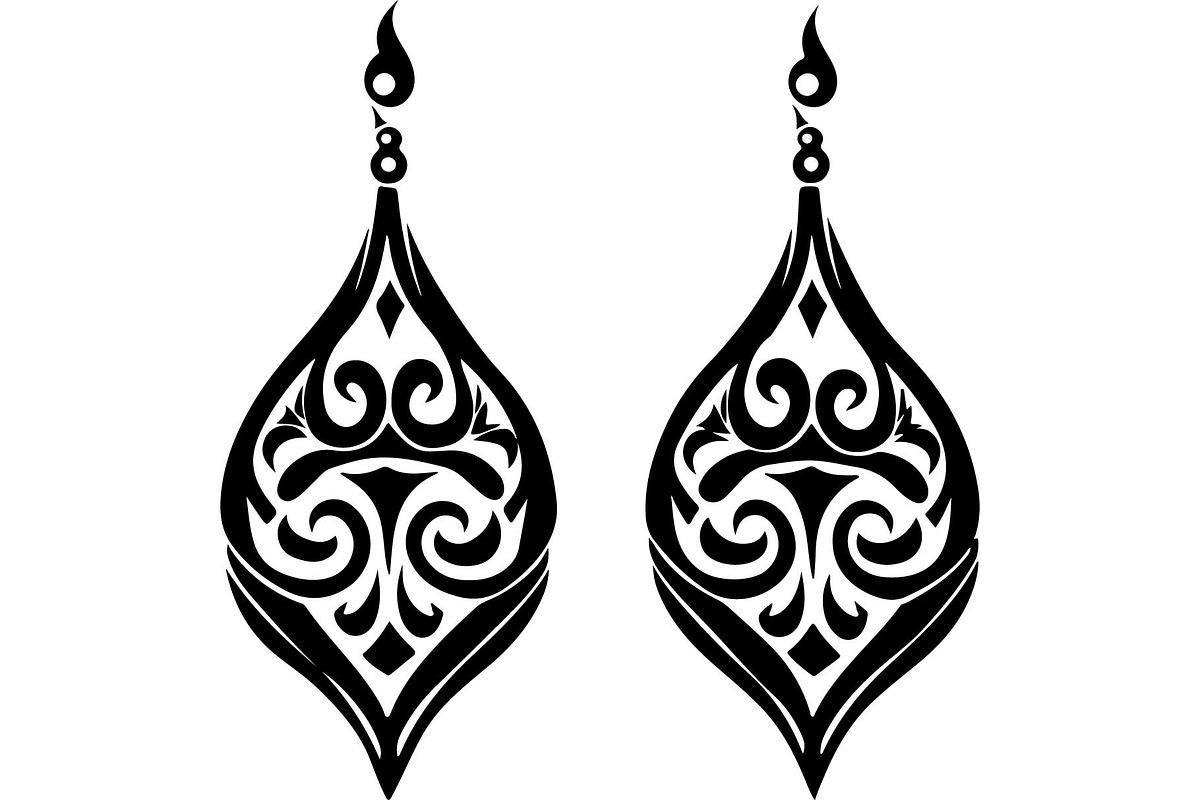 Vintage Ornamental Earrings Bundle, an Object Graphic by Gfx_Store (Photo 4 of 13)
