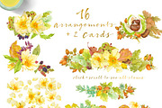 0406 Roses&Succulents&Fall Leaves, a Work Illustration by watercolorwild.graphics (Thumbnail 6 of 10)