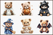 Halloween Cute Bear Clipart, an Illustration by Sublimation Artist (Thumbnail 3 of 6)