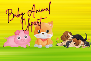 BABY ANIMALS SUBLIMATION CLIPART SET