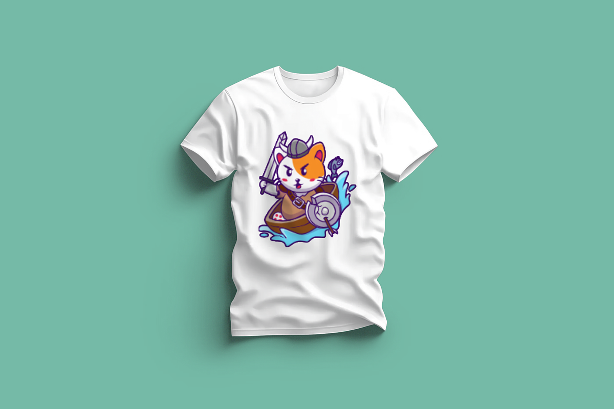 Cute Viking Cat Cartoon Vector, a Work Illustration by Artstorystudio (Photo 3 of 3)