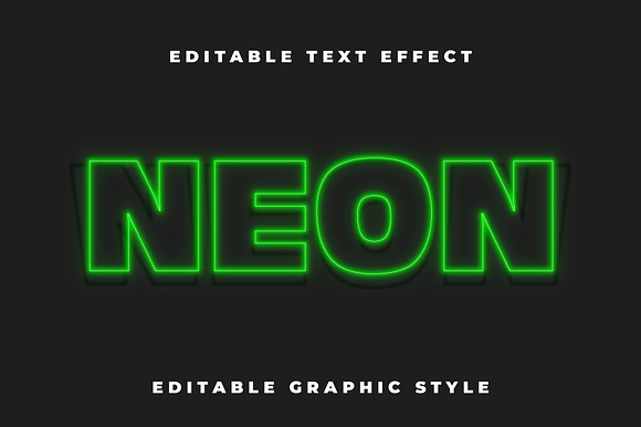 Neon Outline Block Text Effect preview 4