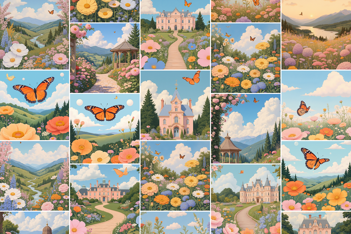 Countryside Landscape Backgrounds, a Background Graphic by Jakayla Digital Co (Photo 2 of 9)