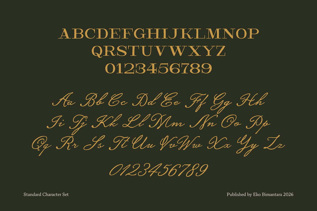 Reshfield; Vintage Script and Script, a Script Font by Eko Bimantara (Photo 4 of 9)