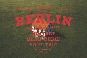 de Berlin - Vintage Slab Font Trio, a Slab Serif Font by Rusted Works