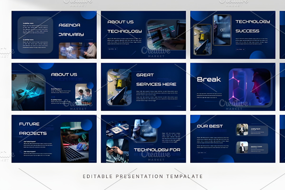 Future Technology PowerPoint Templa, a Presentation Template by Coco Bloom (Photo 3 of 4)