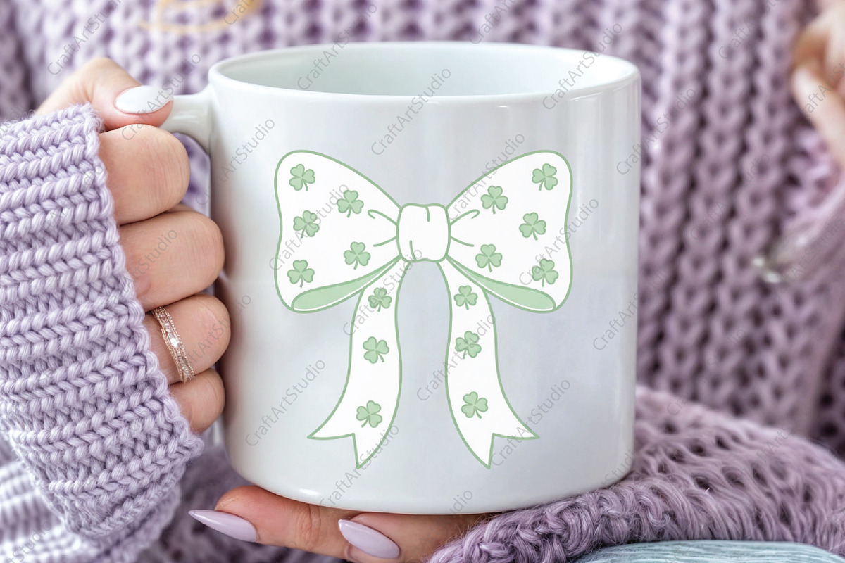 St. Patrick's Day Bow PNG, an Illustration by CraftArtStudio (Photo 2 of 4)