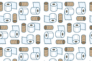 Seamless Toilet Paper Pattern Bundle, a Pattern Graphic by Queen of Infographics (Thumbnail 3 of 6)