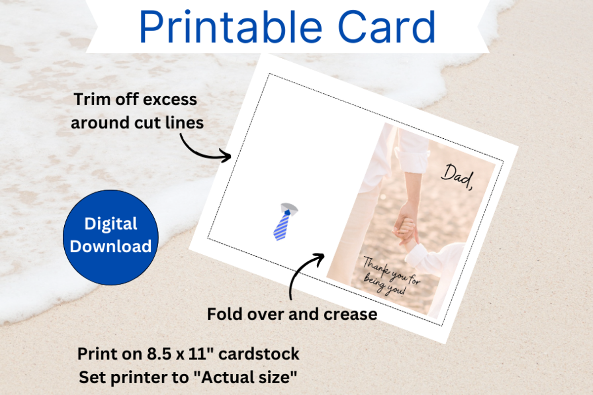 Father's Day Greeting Card PDF, a Card Template by Pixels N Bows (Photo 3 of 4)