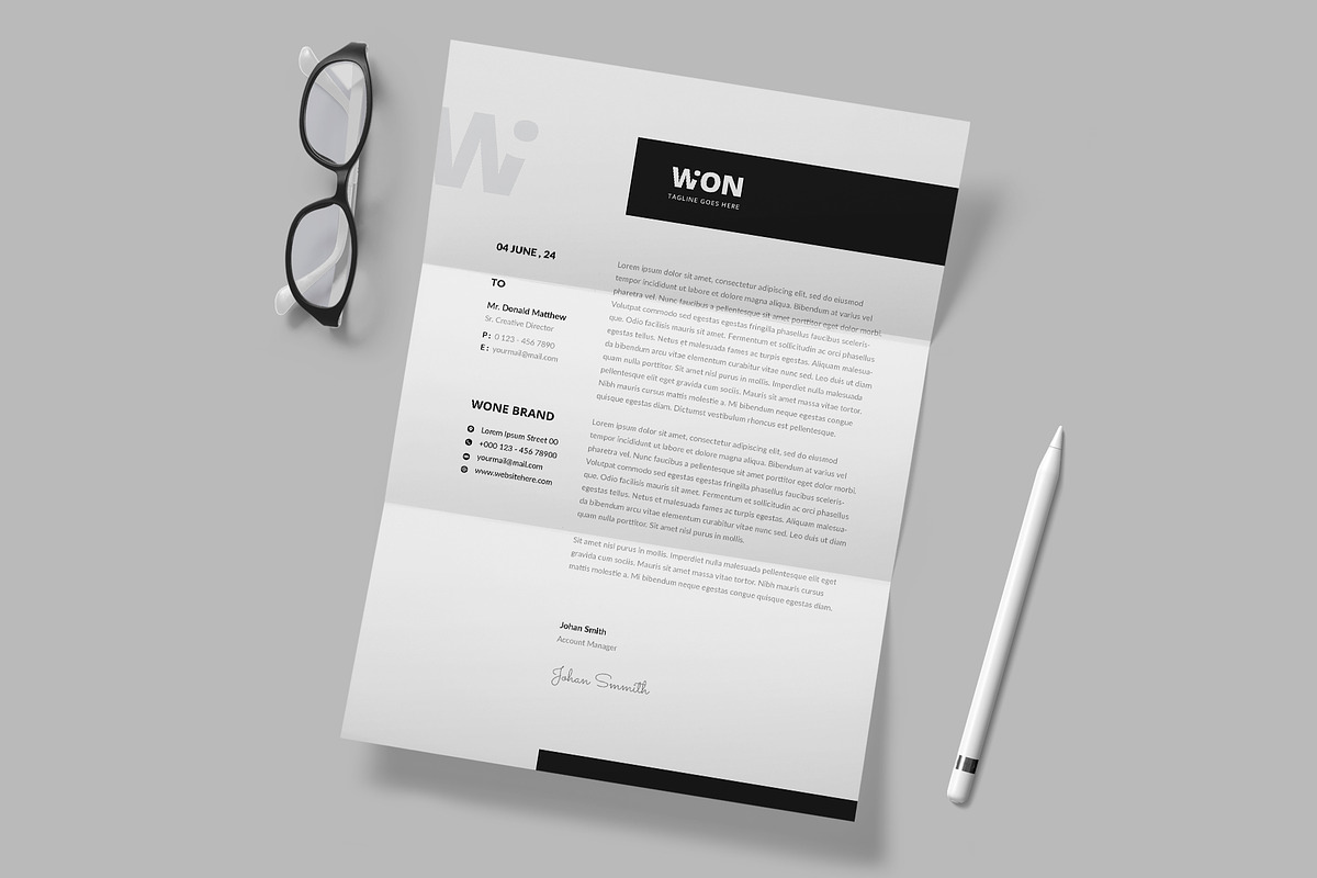 Letterhead | Word, a Stationery Template by Pixelpick (Photo 2 of 3)