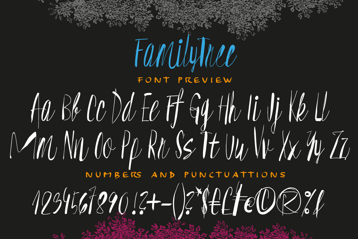 FamilyTree Font preview 2