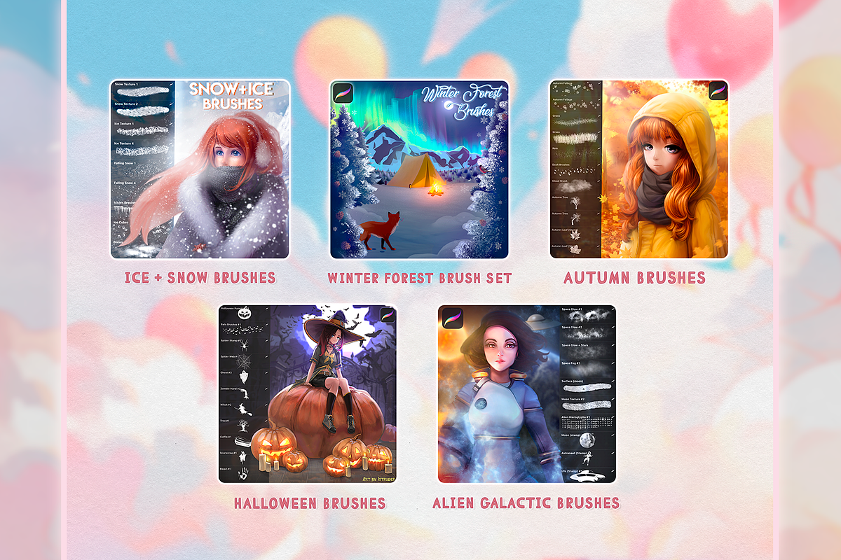 Over 2000+ Procreate Brushes by Di, a Brush Add-On by Disyukov (Photo 5 of 7)
