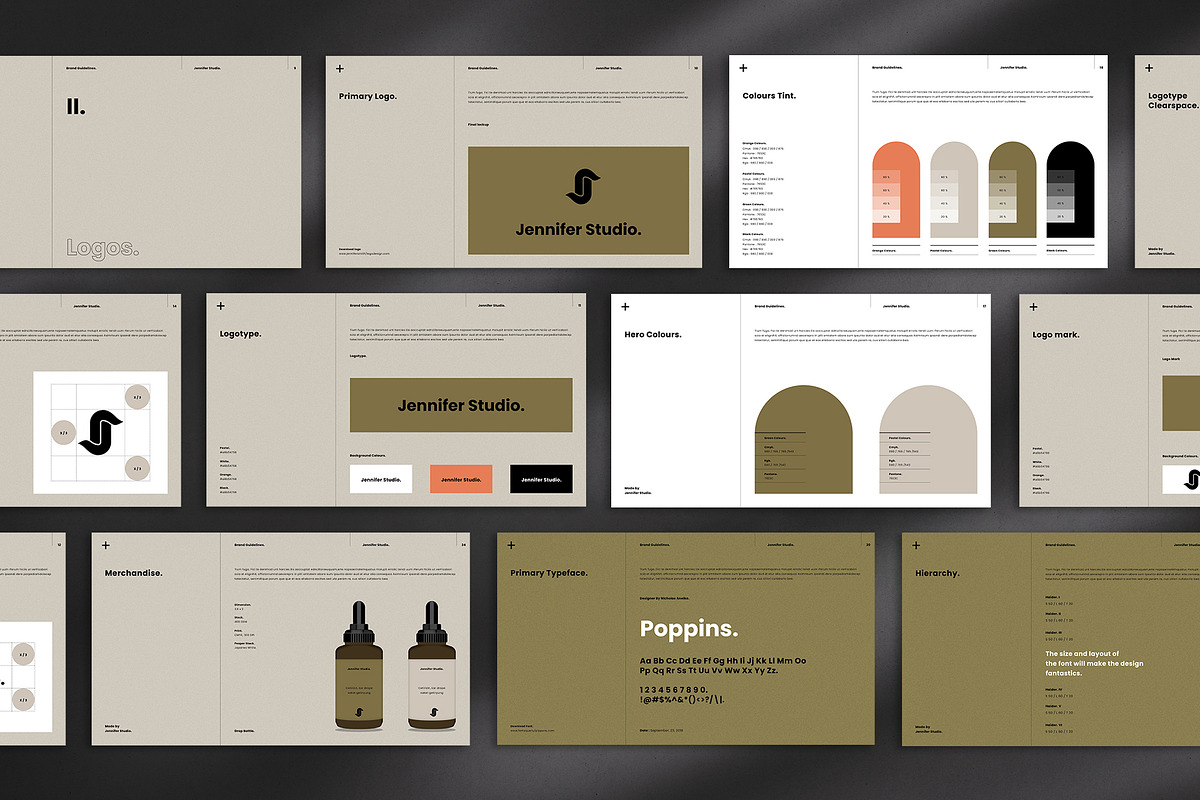 Josefin | Brand Guidelines Template, a Presentation Template by Occy Design (Photo 5 of 10)
