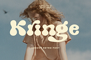 Kringe - Groovy Retro Font, a Sans Serif Font by Font Liner (Thumbnail 1 of 13)