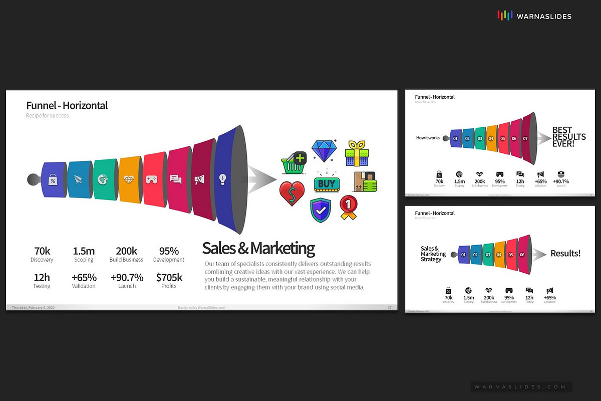 Funnel Diagram PowerPoint Templates, a Presentation Template by Warna Works (Photo 9 of 26)
